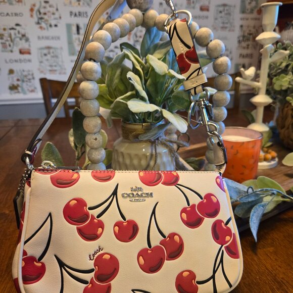 Coach Cherry Bundle Nolita 19 with Trigger Snap Bag Charm and Notebook - Picture 5 of 9